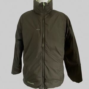 Columbia Womens Dark Green Reversible Down Casual Outdoor Light Jacket- Sz-S
